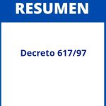 Decreto 617/97 Resumen