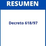 Decreto 618/97 Resumen