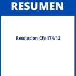 Resolucion Cfe 174/12 Resumen