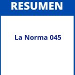 Resumen De La Norma 045