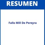 Resumen Fallo Mill De Pereyra