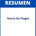 Teoría De Piaget Resumen
